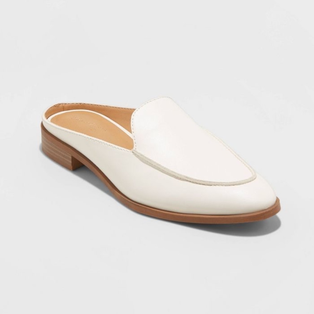 White Universal Thread Mules